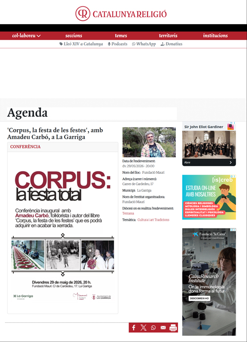 W 26.05.25 Catalunya ReligiÓ