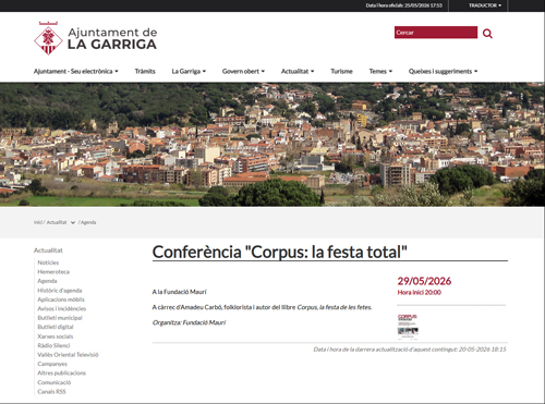 W26.05.25 Ajuntament La Garriga Agenda